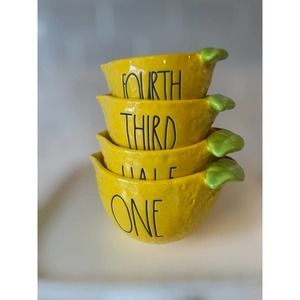 Rae Dunn NEW HARD TO FIND LEMON measuring cups